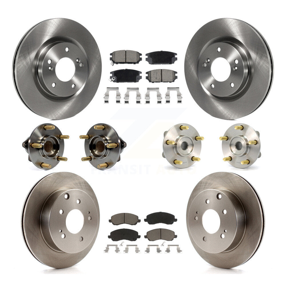Kit de plaquettes de Rotor de frein, roulement de moyeu avant et arrière (10 pièces) pour Mitsubishi Eclipse 3.8 06