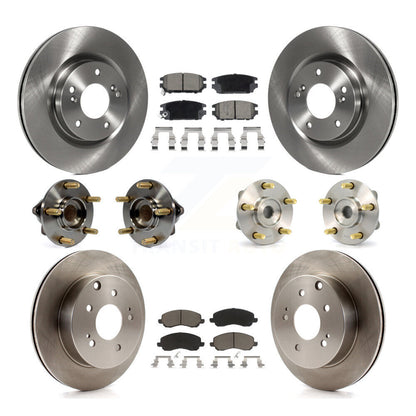 Kit de plaquettes de Rotor de frein, roulement de moyeu avant et arrière (10 pièces) pour Mitsubishi Eclipse 3.8 06