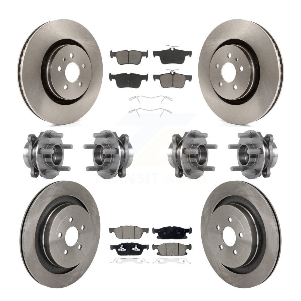 Kit de plaquettes de Rotor de frein, roulement de moyeu avant et arrière (10 pièces) pour Lincoln Nautilus AW 19-23