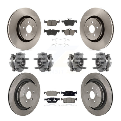 Kit de plaquettes de Rotor de frein, roulement de moyeu avant et arrière (10 pièces) pour Lincoln Nautilus AW 19-23