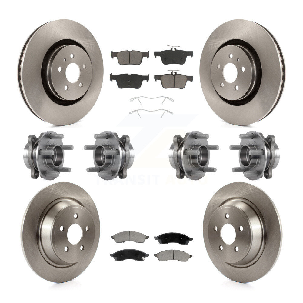 Kit de plaquettes de Rotor de frein, roulement de moyeu avant et arrière (10 pièces) pour Lincoln Nautilus AW 22-23