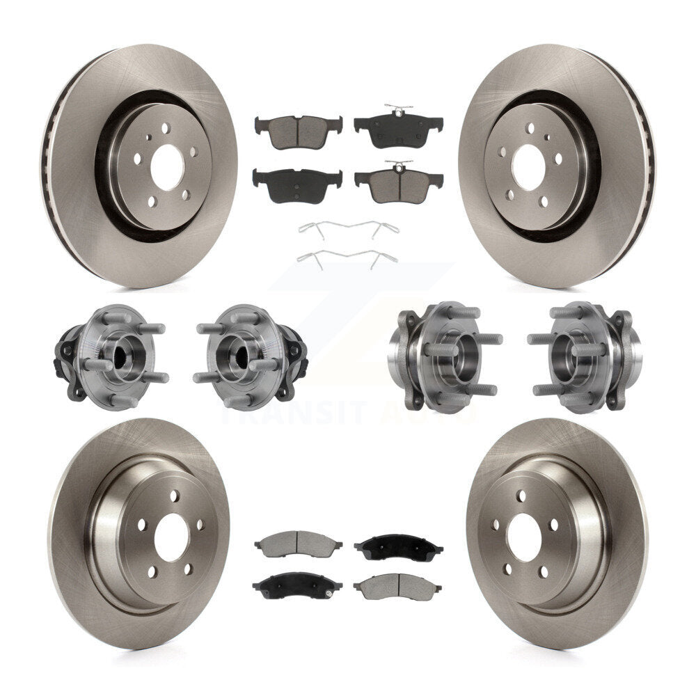 Kit de plaquettes de Rotor de frein, roulement de moyeu avant et arrière (10 pièces) pour Lincoln Nautilus FW 22-23