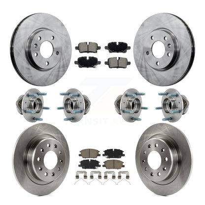Kit de plaquettes de Rotor de frein, roulement de moyeu avant et arrière (10 pièces) pour Chevrolet Equinox GMC 4W