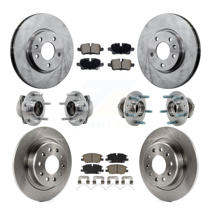 Kit de plaquettes de Rotor de frein, roulement de moyeu avant et arrière (10 pièces) pour Chevrolet Equinox GMC FW
