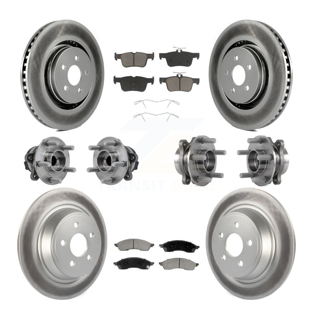 Kit de plaquettes de rotor de frein, roulement de moyeu avant et arrière (10 pièces) pour Lincoln Nautilus FW