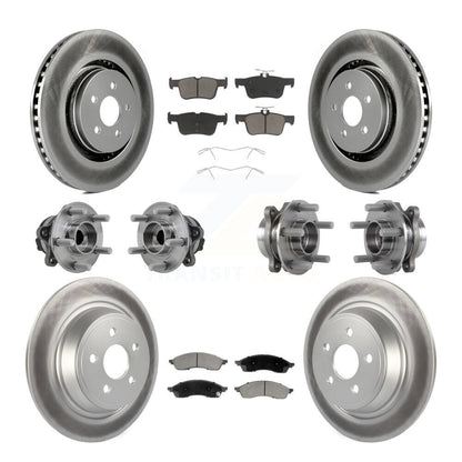 Kit de plaquettes de rotor de frein, roulement de moyeu avant et arrière (10 pièces) pour Lincoln Nautilus FW
