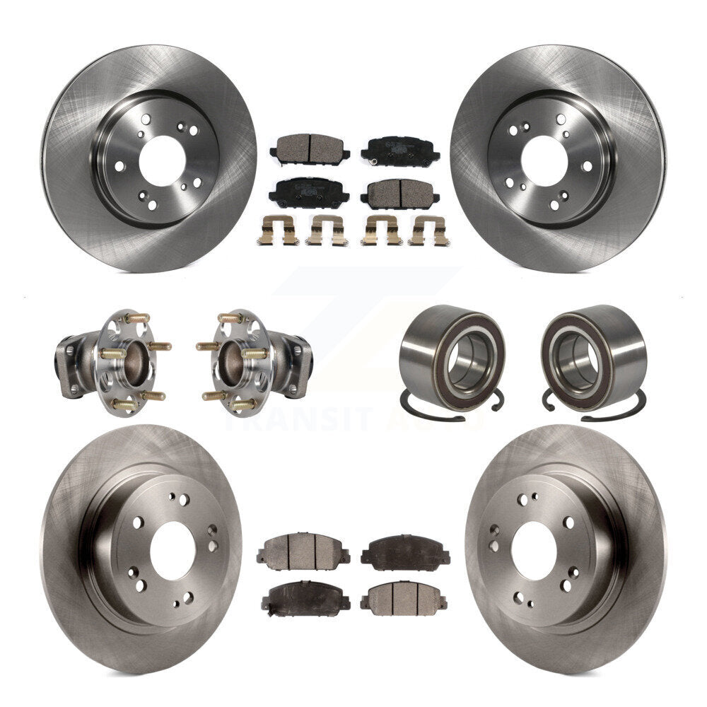 Kit de rotor et de plaquettes de frein avec roulement de moyeu avant et arrière (10 pièces) pour Honda HR-V FW 2016 – 2022