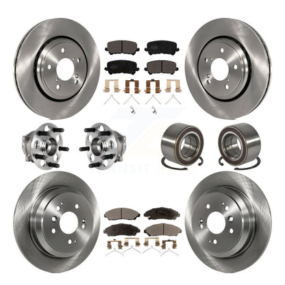Kit de plaquettes de rotor de frein, roulement de moyeu avant et arrière (10 pièces) pour Honda Pilot AW 2016 – 2022