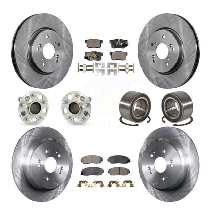 Kit de rotor et de plaquettes de frein avec roulement de moyeu avant et arrière (10 pièces) pour Honda CR-V FW 2007 – 2011