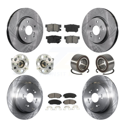 Kit de rotors et plaquettes de frein à disque, roulement de moyeu de roue avant et arrière (10 pièces) pour Acura RD