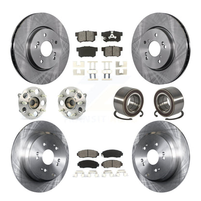 Kit de plaquettes de Rotor de frein à disque, roulement de moyeu avant et arrière (10 pièces) pour Honda CR-V Acura RD
