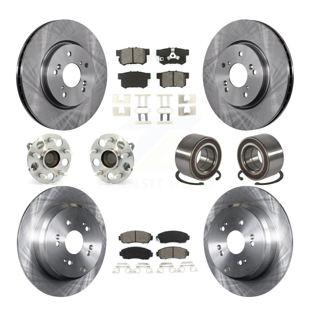 Kit de rotor et de plaquettes de frein avec roulement de moyeu avant et arrière (10 pièces) pour Honda CR-V FW 2007 – 2011