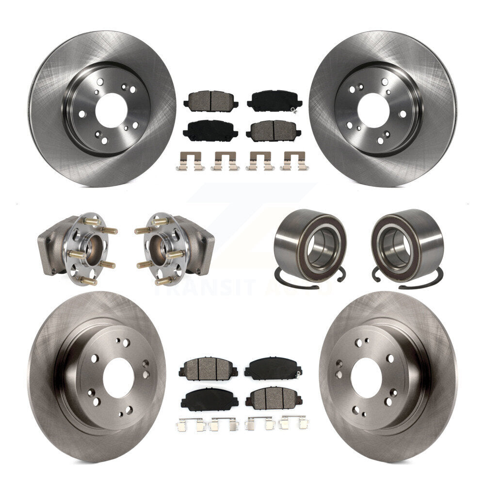 Kit de rotor et de plaquettes de frein avec roulement de moyeu avant et arrière (10 pièces) pour Honda HR-V AW 2016 – 2022