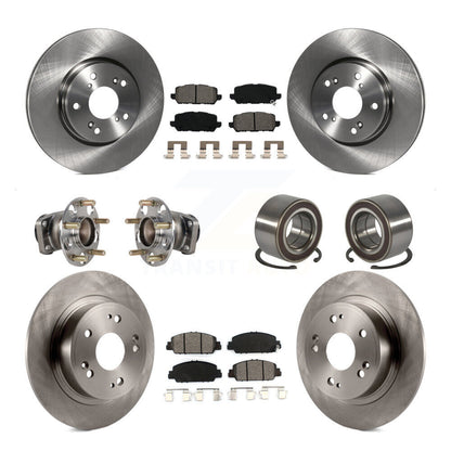 Kit de rotor et de plaquettes de frein avec roulement de moyeu avant et arrière (10 pièces) pour Honda HR-V FW 2016 – 2022