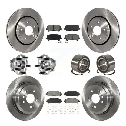Kit de plaquettes de rotor de frein, roulement de moyeu avant et arrière (10 pièces) pour Honda Pilot AW 2016 – 2022