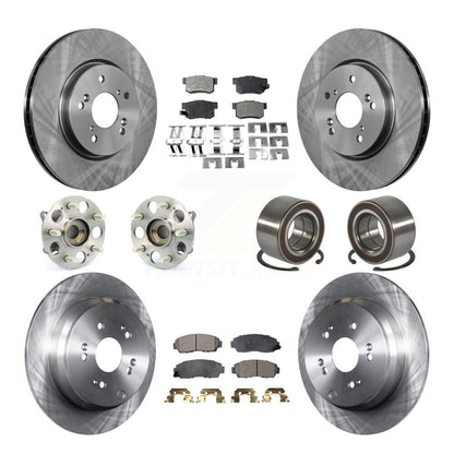 Kit de rotors et plaquettes de frein à disque, roulement de moyeu de roue avant et arrière (10 pièces) pour Acura RD