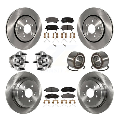 Kit de plaquettes de rotor de frein, roulement de moyeu avant et arrière (10 pièces) pour Honda Pilot AW 2016 – 2022