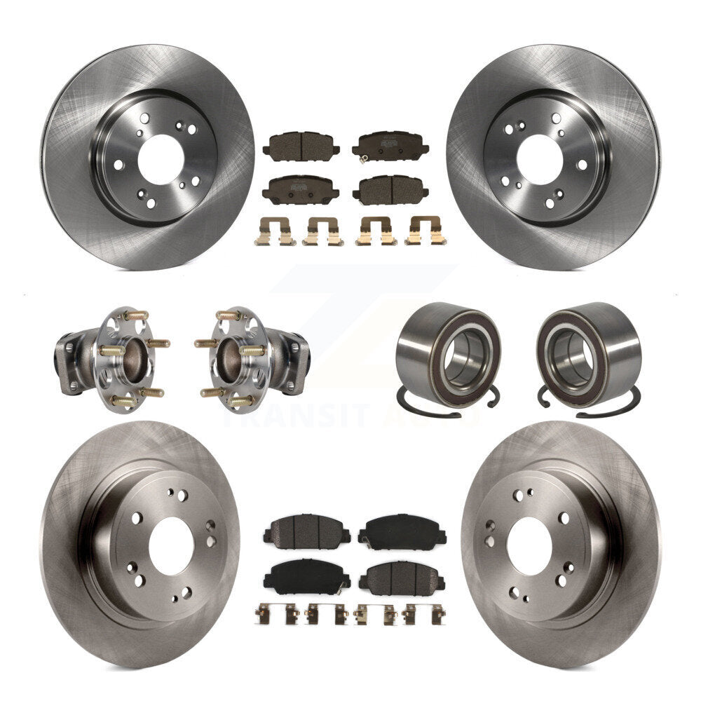 Kit de rotor et de plaquettes de frein avec roulement de moyeu avant et arrière (10 pièces) pour Honda HR-V FW 2016 – 2022