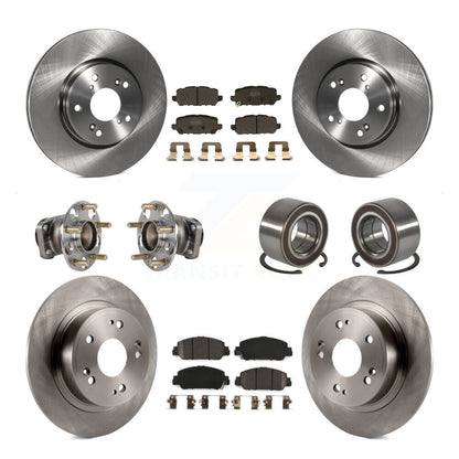 Kit de rotor et de plaquettes de frein avec roulement de moyeu avant et arrière (10 pièces) pour Honda HR-V FW 2016 – 2022