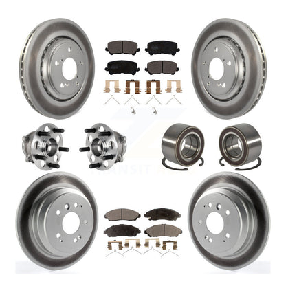 Kit de plaquettes de rotor de frein, roulement de moyeu avant et arrière (10 pièces) pour Honda Pilot AW 16-22