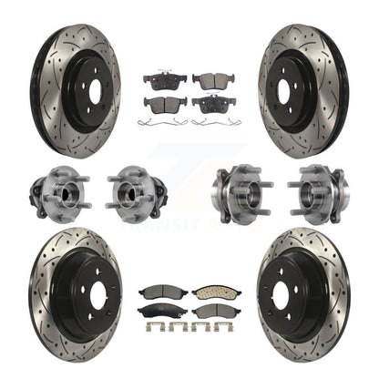 Kit de plaquettes de rotor de frein, roulement de moyeu avant et arrière (10 pièces) pour Lincoln Nautilus FW