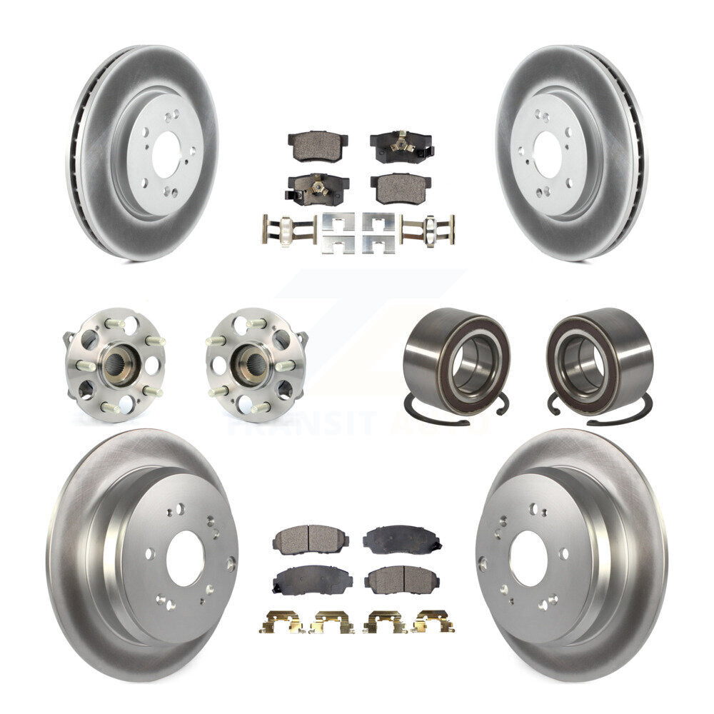 Kit de plaquettes de rotor de frein, roulement de moyeu avant et arrière (10 pièces) pour Honda CR-V Acura RD