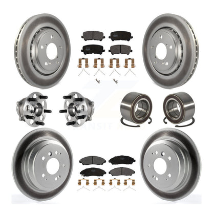 Kit de plaquettes de rotor de frein, roulement de moyeu avant et arrière (10 pièces) pour Honda Pilot AW 16-22
