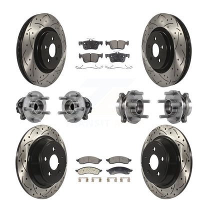 Kit de plaquettes de rotor de frein, roulement de moyeu avant et arrière (10 pièces) pour Lincoln Nautilus FW