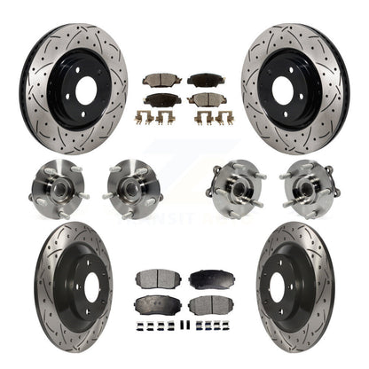 Kit de Rotor et de plaquettes de frein à disque revêtus de roulement de moyeu avant et arrière (10 pièces) pour Mazda CX-