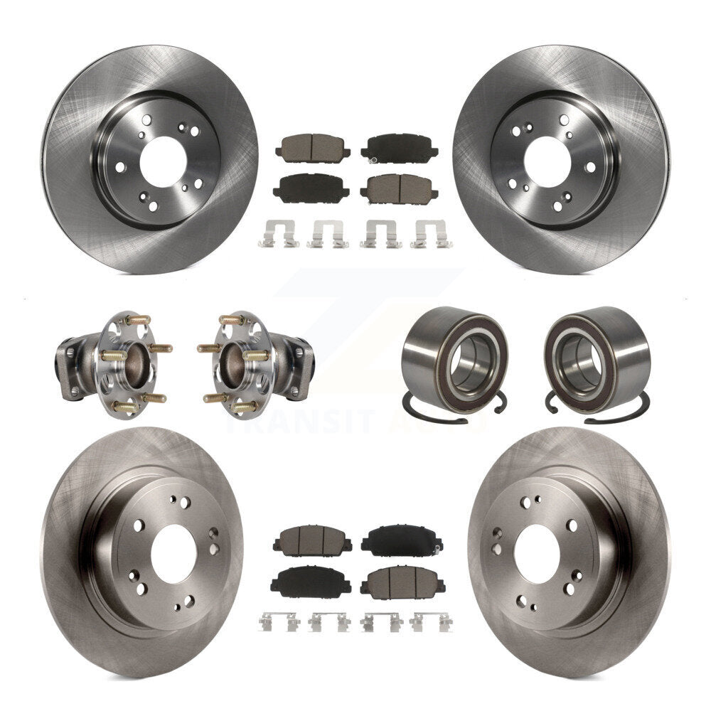 Kit de rotor et de plaquettes de frein avec roulement de moyeu avant et arrière (10 pièces) pour Honda HR-V FW 2016 – 2022