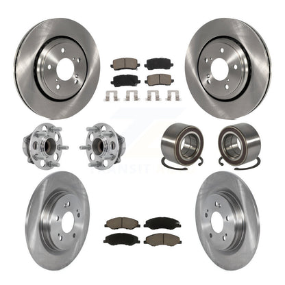 Kit de rotors et plaquettes de frein avec roulement de moyeu avant et arrière (10 pièces) pour Honda Odysse 2018 – 2023