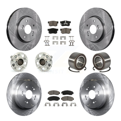 Kit de rotor et de plaquettes de frein avec roulement de moyeu avant et arrière (10 pièces) pour Honda CR-V FW 2007 – 2011
