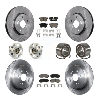 Kit de plaquettes de Rotor de frein à disque, roulement de moyeu avant et arrière (10 pièces) pour Honda CR-V Acura RD