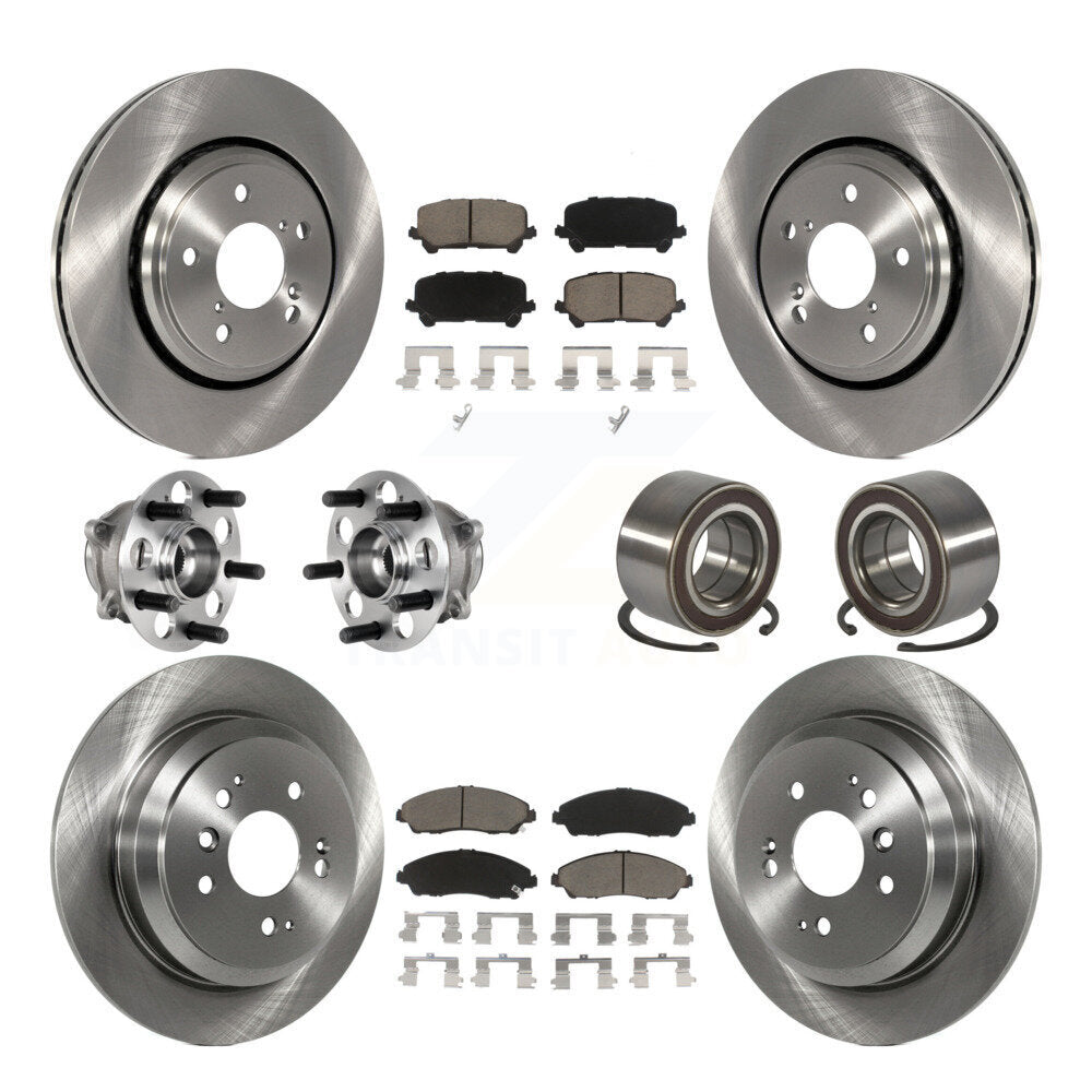 Kit de plaquettes de rotor de frein, roulement de moyeu avant et arrière (10 pièces) pour Honda Pilot AW 2016 – 2022