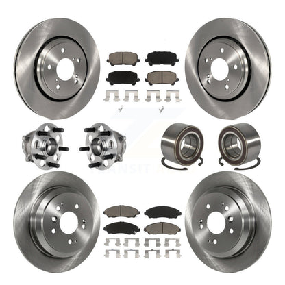 Kit de plaquettes de rotor de frein, roulement de moyeu avant et arrière (10 pièces) pour Honda Pilot AW 2016 – 2022