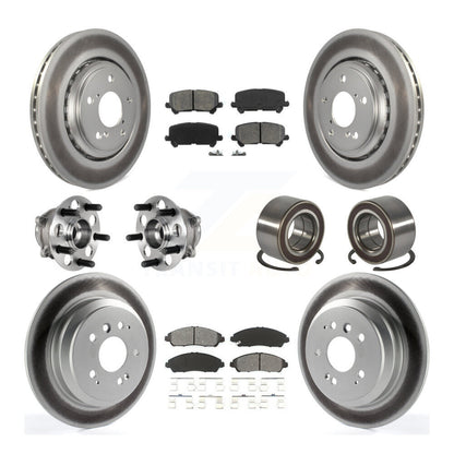 Kit de plaquettes de rotor de frein, roulement de moyeu avant et arrière (10 pièces) pour Honda Pilot AW 16-22