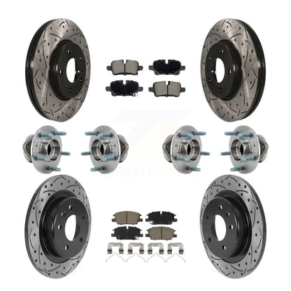 Kit de plaquettes de Rotor de frein, roulement de moyeu avant et arrière (10 pièces) pour Chevrolet Equinox GM