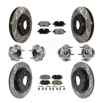 Kit de plaquettes de Rotor de frein, roulement de moyeu avant et arrière (10 pièces) pour Chevrolet Equinox GM