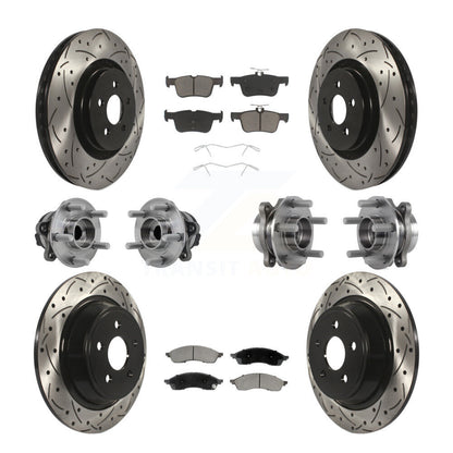 Kit de plaquettes de rotor de frein, roulement de moyeu avant et arrière (10 pièces) pour Lincoln Nautilus FW