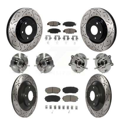 Kit de Rotor et de plaquettes de frein à disque revêtus de roulement de moyeu avant et arrière (10 pièces) pour Mazda CX-