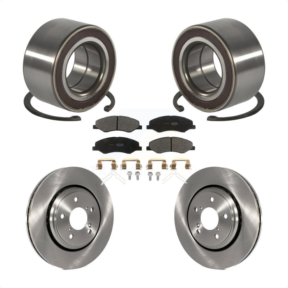 Kit de rotors et plaquettes de frein à disque de roulement de roue avant pour Honda Odyssey 2018 – 2023