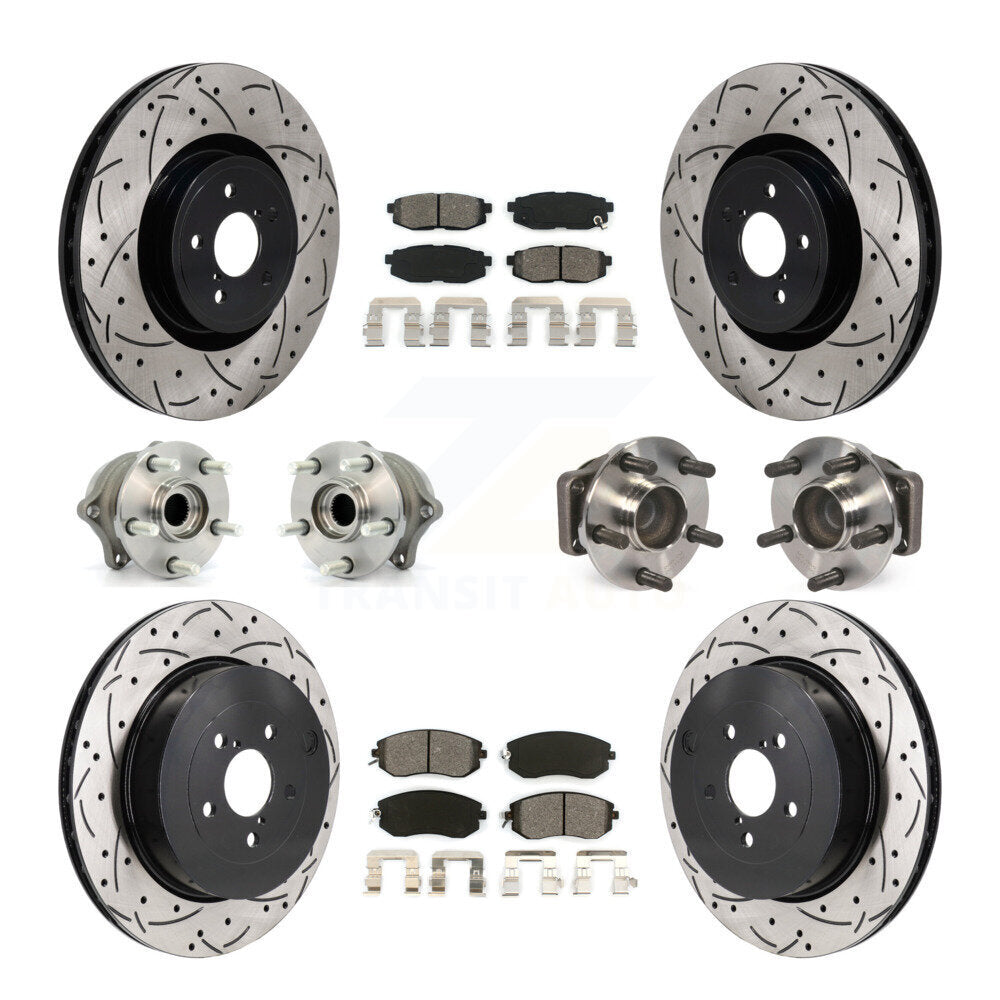 Kit de plaquettes de rotor de frein, roulement de moyeu avant et arrière (10 pièces) pour Toyota 86 Base/G 19