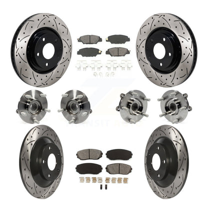 Kit de Rotor et de plaquettes de frein à disque revêtus de roulement de moyeu avant et arrière (10 pièces) pour Mazda CX-