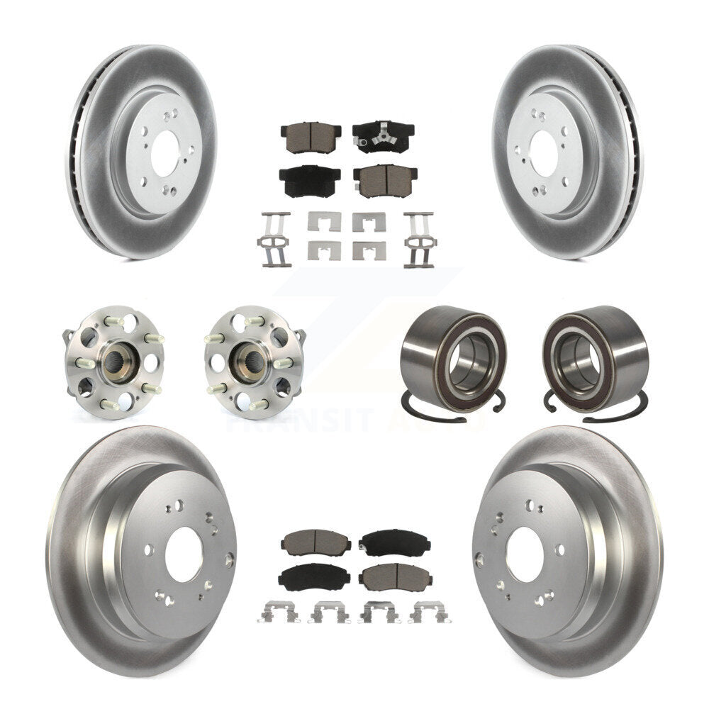 Kit de plaquettes de rotor de frein, roulement de moyeu avant et arrière (10 pièces) pour Honda CR-V Acura RD