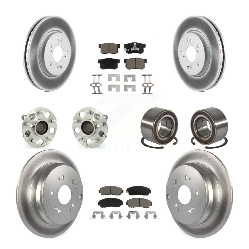 Kit de plaquettes de rotor de frein, roulement de moyeu avant et arrière (10 pièces) pour Honda CR-V FW 07-11