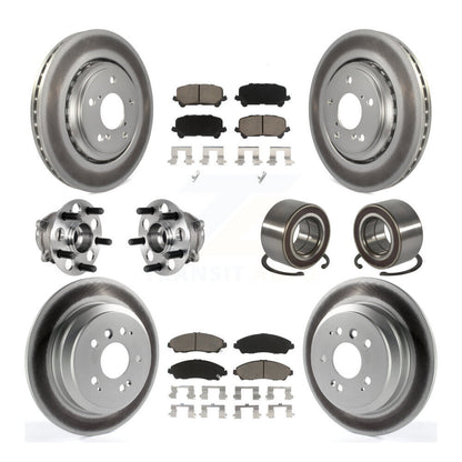 Kit de plaquettes de rotor de frein, roulement de moyeu avant et arrière (10 pièces) pour Honda Pilot AW 16-22