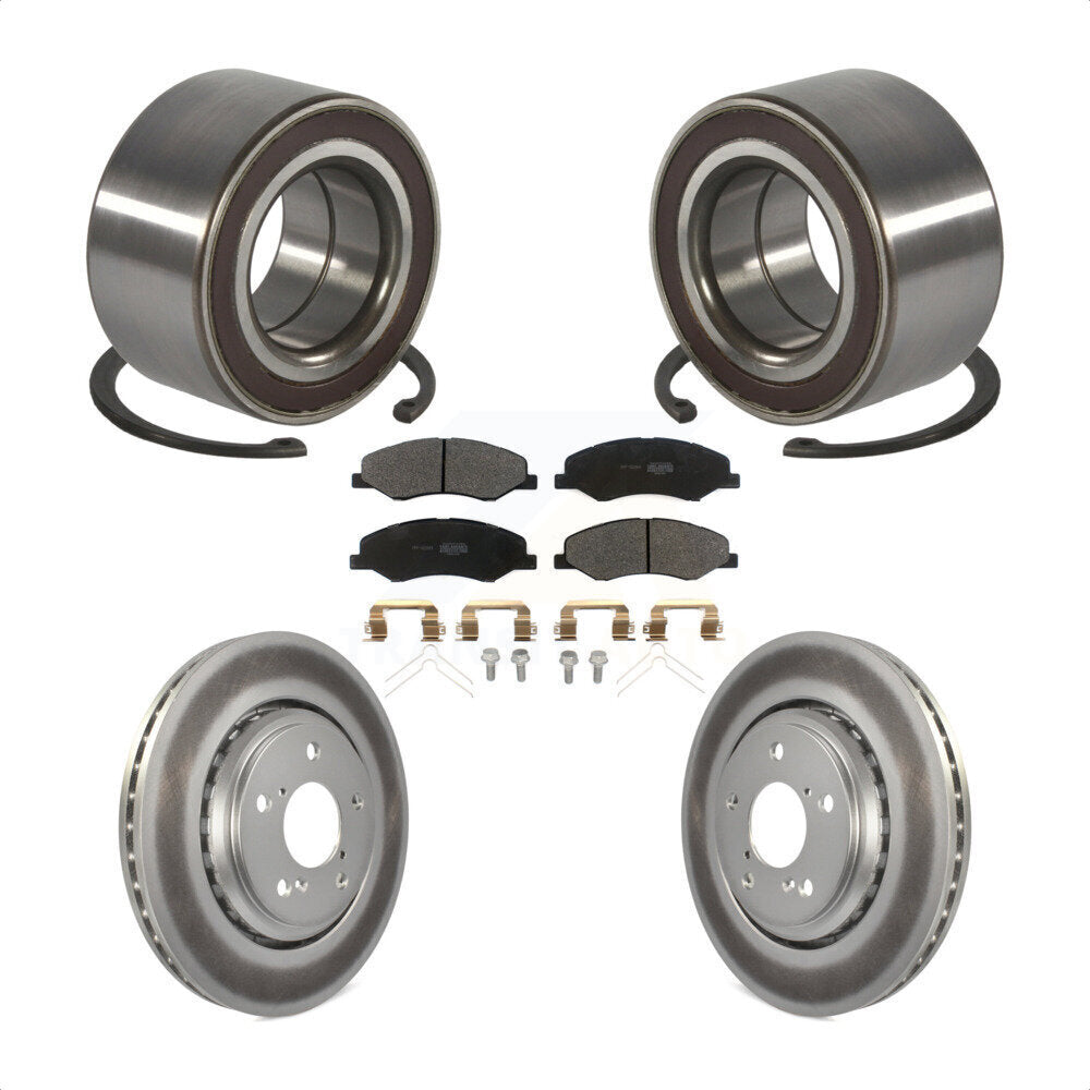 Kit de plaquettes de Rotor de frein à disque enduit de roulement de roue avant pour Honda Odysse 2018 – 2023