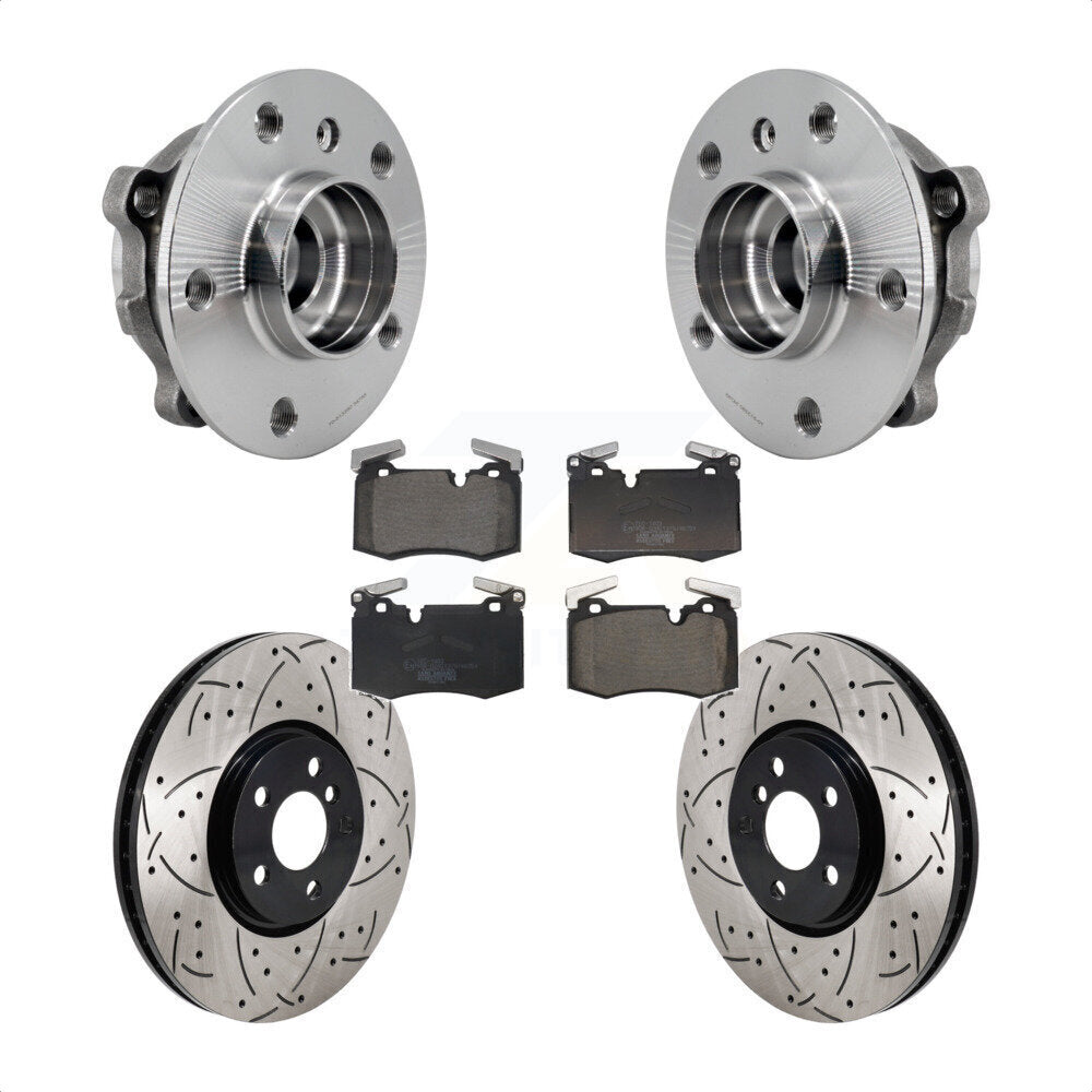 Ensemble de roulement de moyeu avant, fente de perçage revêtue, Kit de plaquettes de Rotor de frein pour Mini Coope