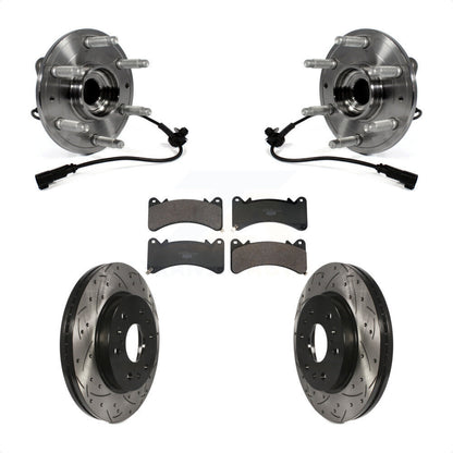 Kit de plaquettes de Rotor de frein, roulement de moyeu avant, fente percée, pour GMC Sierra 1500 Chevrole