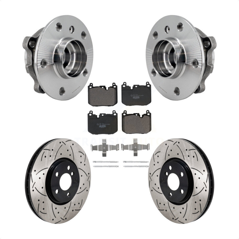 Kit de plaquettes de Rotor de frein, roulement de moyeu avant, fente de perçage, pour Mini Cooper Countryma